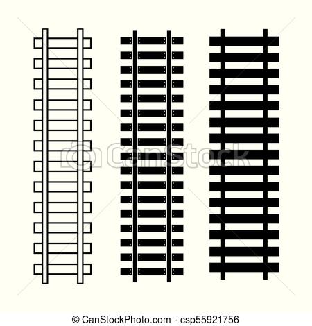 450x470 railway track vector illustration - Railway Track Drawing