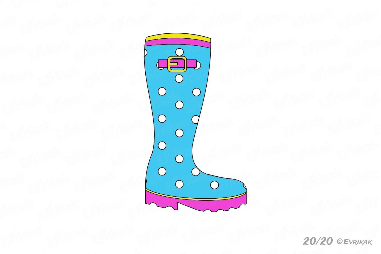 Rain Boots Drawing at Explore collection of Rain