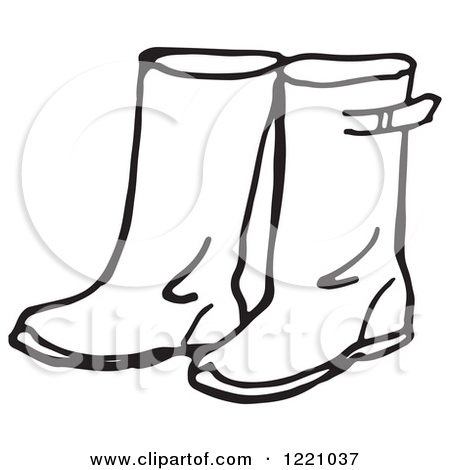 450x470 rain boots clipart black and white - Rain Boots Drawing