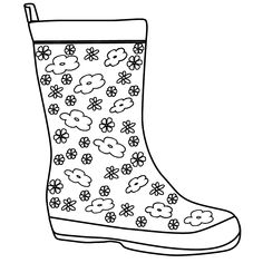 236x236 rain boots coloring - Rain Boots Drawing
