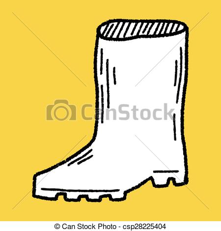 450x470 rain boots doodle vector clipart - Rain Boots Drawing