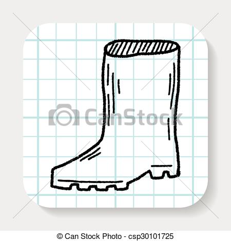 450x470 rain boots doodle vector illustration - Rain Boots Drawing