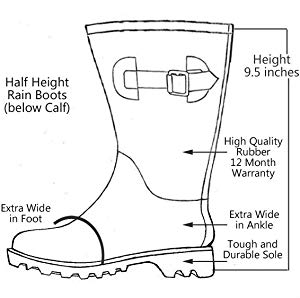 300x298 jileon half height rain boots for women - Rain Boots Drawing