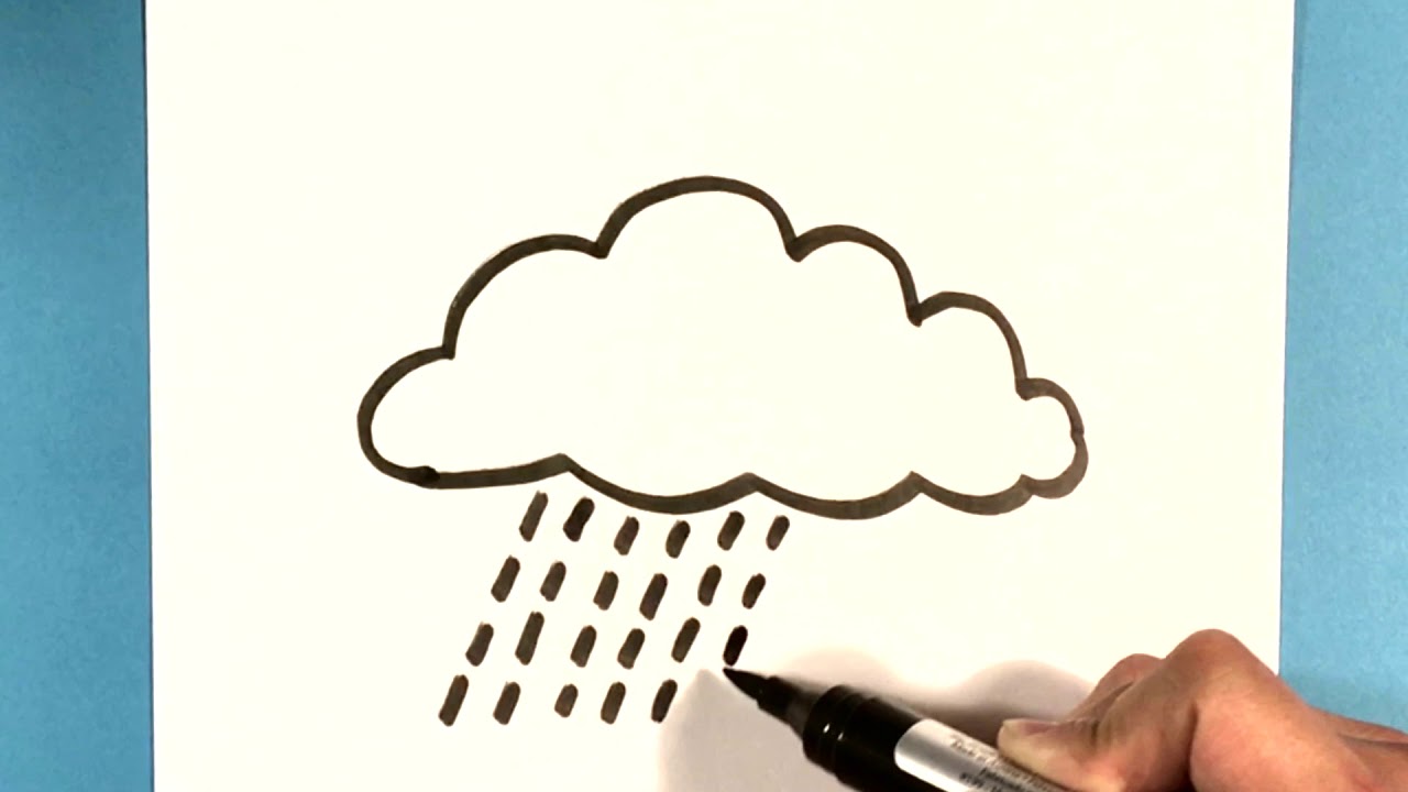 1280x720 how to draw rain cloud - Rain Cloud Drawing