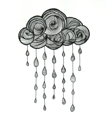 375x421 Poster Arts Drawings Drawings, Cloud Drawing, Art - Rain Cloud Drawing
