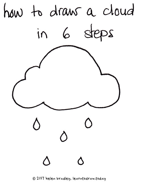 500x648 rain cloud learn to draw - Rain Cloud Drawing
