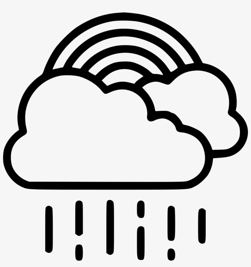 820x873 Cloud Rainbow Ra Png Icon Free Download - Rain Cloud Drawing