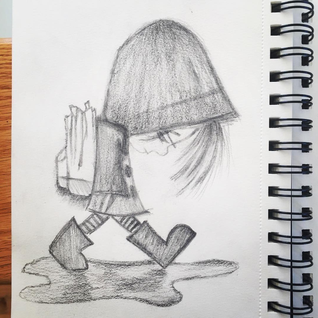 1080x1080 girl sketch in rain girl in rain bilderbeste - Rain Drawing