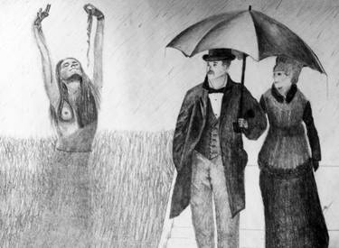 375x275 dancing in the rain drawing - Rain Drawing