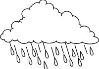 200x140 Rainy Day Coloring Pages For Kids With Rainy Drawing - Rain Drawing For Kids