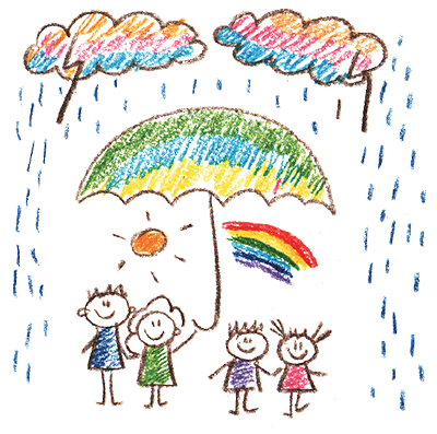 400x397 Drawing Kid Rainy Season Huge Freebie! Download For Powerpoint - Rain Drawing For Kids