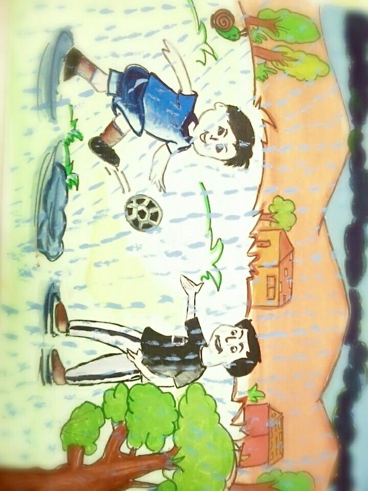 720x960 Children Playing In Rain Its The Most Given Topic In Schools Fr - Rain Drawing For Kids