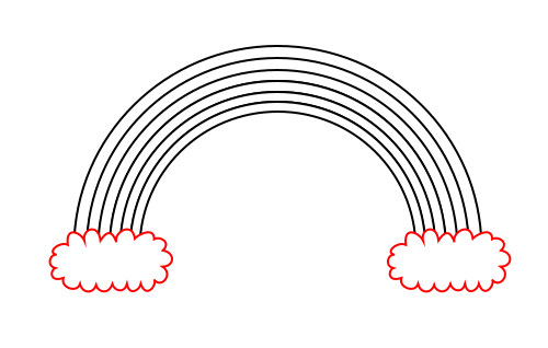 500x318 Drawing A Cartoon Rainbow - Rainbow Cartoon Drawing