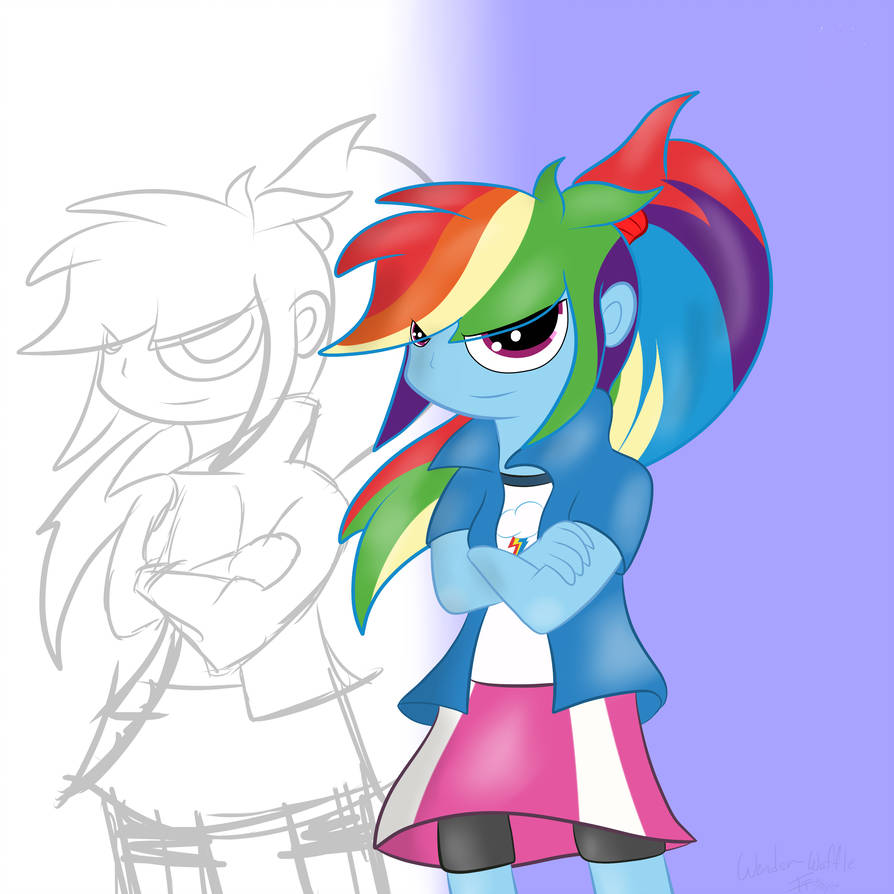 894x894 equestria girls rainbow dash drawing - Rainbow Dash Equestria Girl Drawing