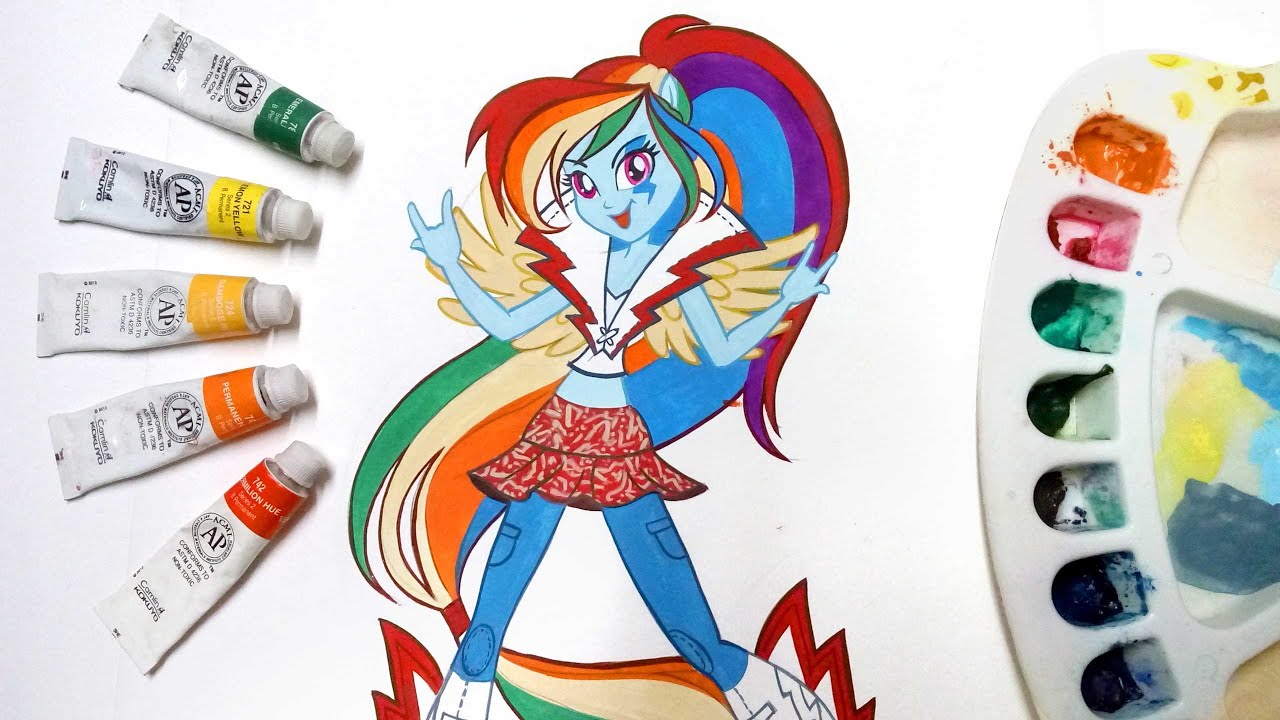 1280x720 how to draw rainbow dash my little pony equestria girls rainbow - Rainbow Dash Equestria Girl Drawing