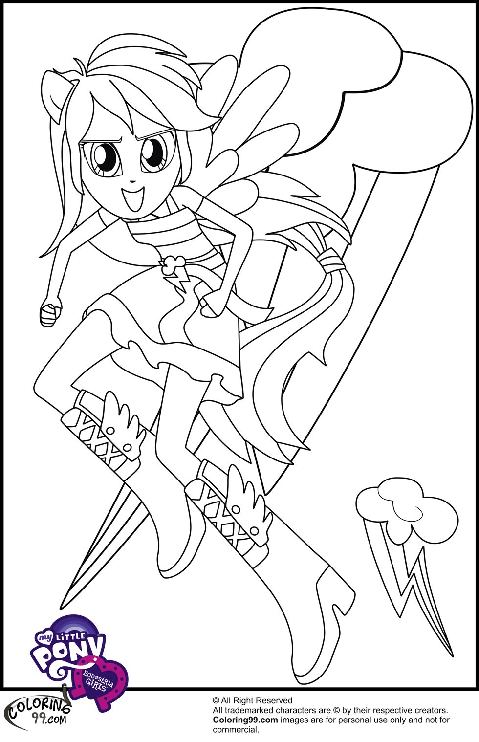 980x1518 Rainbow Dash Equestria Girl Coloring Pages My Little Pony - Rainbow Dash Equestria Girl Drawing