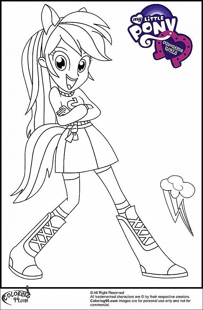 665x1017 rainbow dash equestria girl coloring - Rainbow Dash Equestria Girl Drawing
