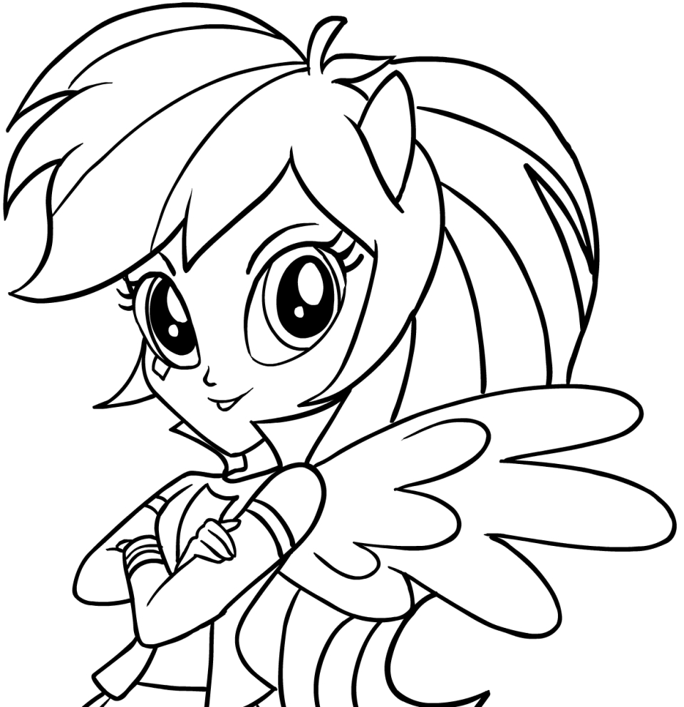 960x992 drawing rainbow dash - Rainbow Dash Equestria Girl Drawing