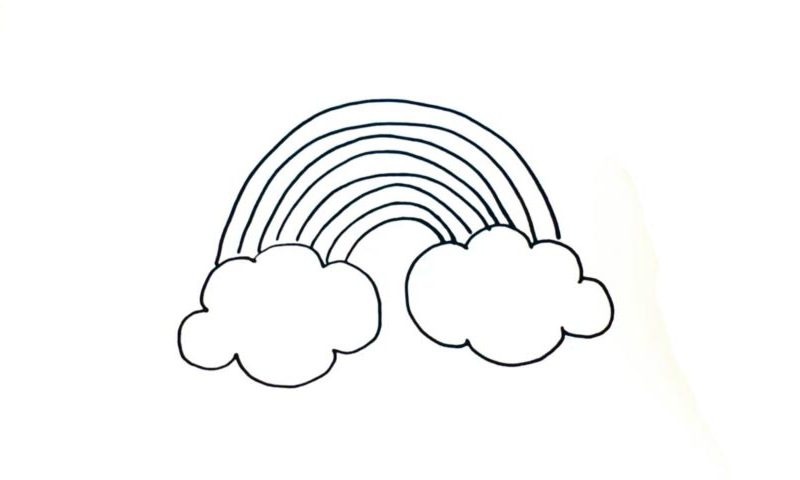 800x480 How To Draw A Rainbow - Rainbow Drawing