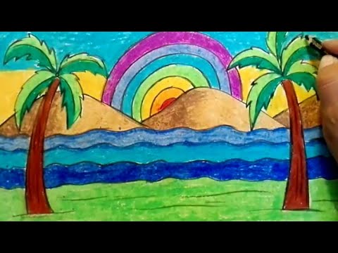 480x360 how to draw rainbow drawing for kids, easy scenery of rainbow - Rainbow Drawing