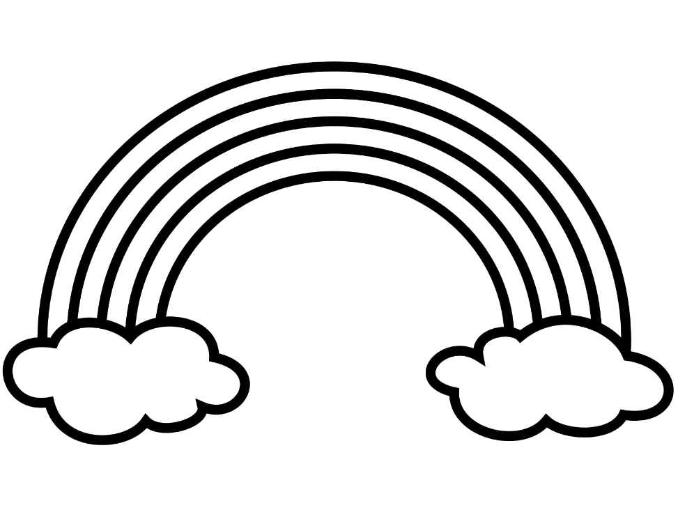 973x755 Rainbow Picture Drawing Drawing Skill - Rainbow Drawing