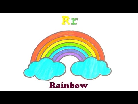 480x360 Coloring Pages How To Color Rainbow Drawing Alphabet R For Kids - Rainbow Drawing For Kids