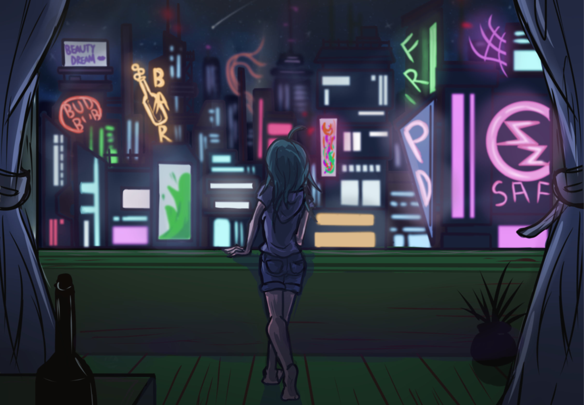 2418x1678 Daily Drawing Rainbow Lights - Rainbow Drawing Games