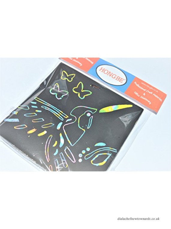 570x760 Hongbe Mini Rainbow Magic Scratch Sheets Doodle Sketch Notes - Rainbow Drawing Games