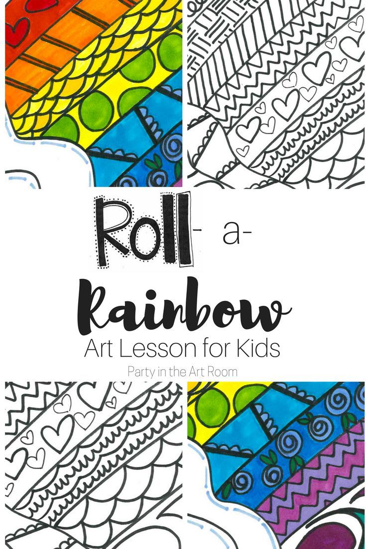 735x1102 art lesson rainbow art game art sub plans art games for kids - Rainbow Drawing Games