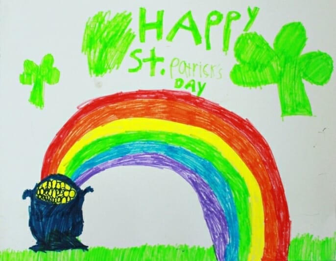 686x534 happy st patrick's day! rainbow scavenger hunt ideas - Rainbow Drawing Pictures
