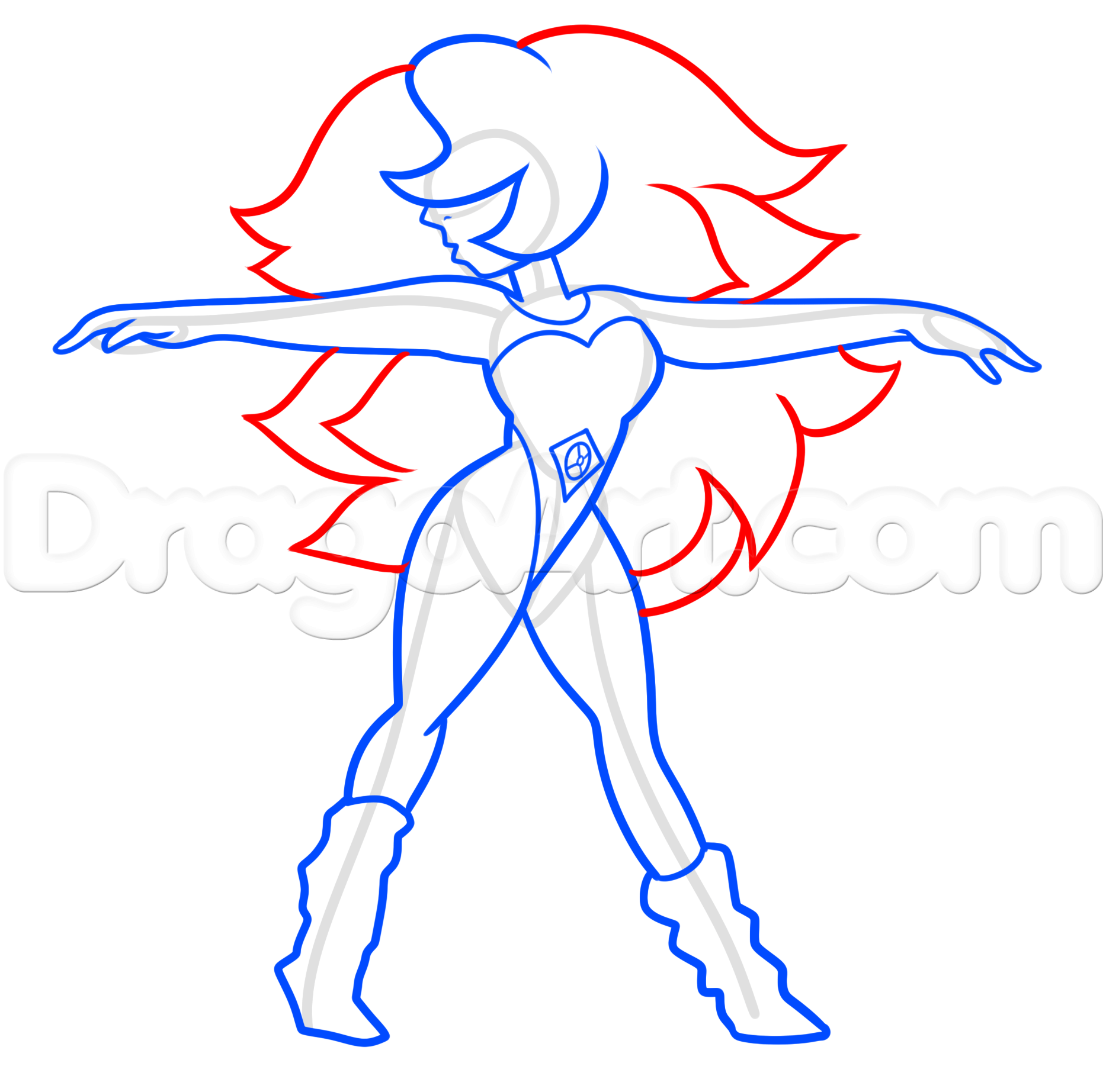 1867x1845 how to draw rainbow quartz, step - Rainbow Drawing Pictures