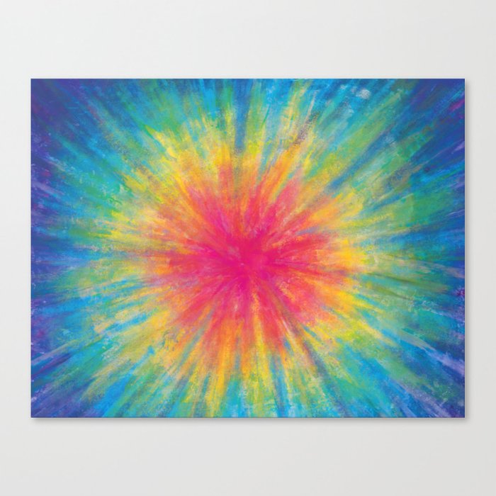 700x700 Tie Dye Rainbow Vibrant Saturated Painting Drawing Coloring Canvas - Rainbow Drawing Pictures