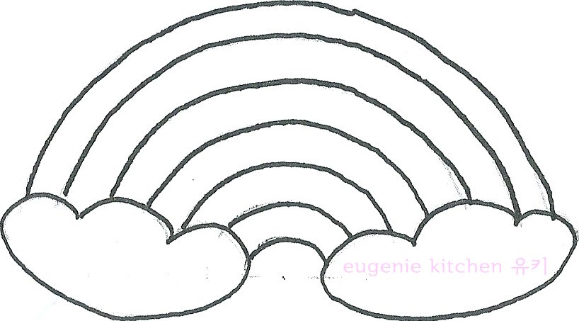 818x453 Rainbow Meringue Cookie Templates - Rainbow Drawing Template