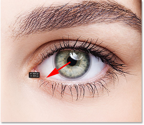 550x480 Rainbow Eye Color Effect With Photoshop - Rainbow Eye Drawing