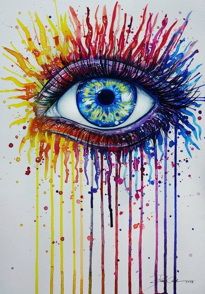 421x604 Rainbow Eye Uploaded - Rainbow Eye Drawing