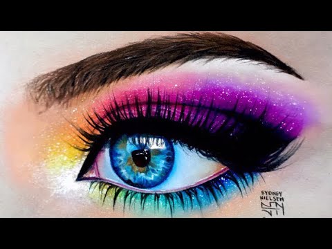 480x360 time lapse drawing rainbow glitter eye - Rainbow Eye Drawing