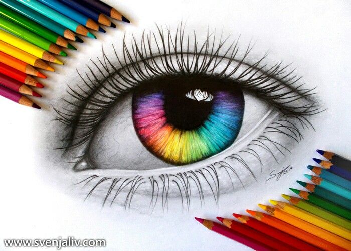 700x500 Rainbow - Rainbow Eye Drawing
