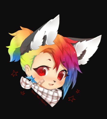 446x494 Neko With Rainbow Hair Neko Amino - Rainbow Hair Drawing