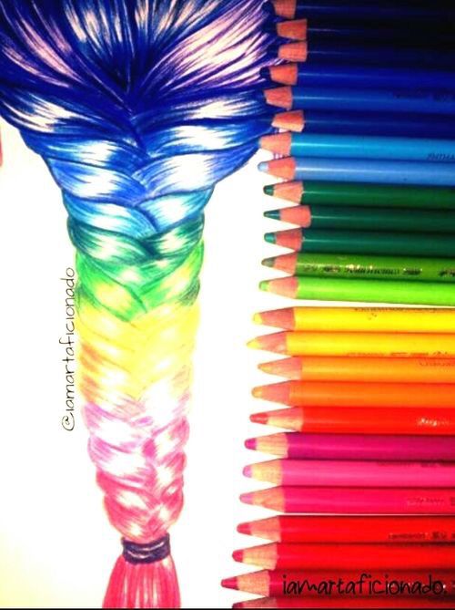 500x669 rainbow hair waddup rainbow hair and sketches - Rainbow Hair Drawing