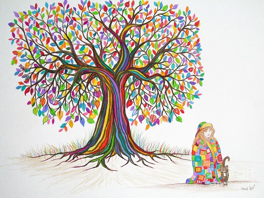 900x675 drawings of trees rainbow tree dreams drawing - Rainbow Images For Drawing
