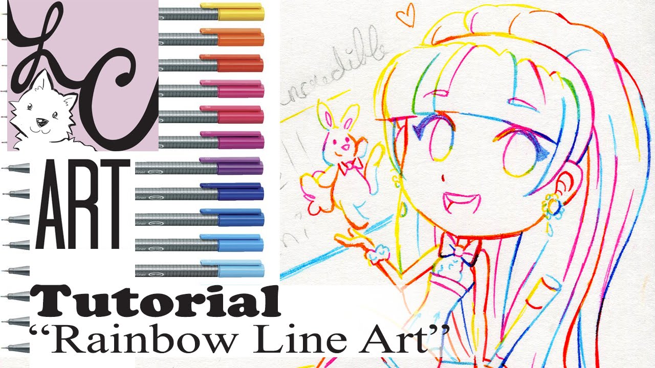 1280x720 Lemi's Rainbow Line Art Tutorial - Rainbow Line Drawing