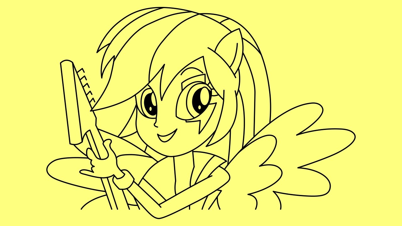 1280x720 how to draw rainbow dash human equestria girls rainbow rocks - Rainbow Rocks Drawing