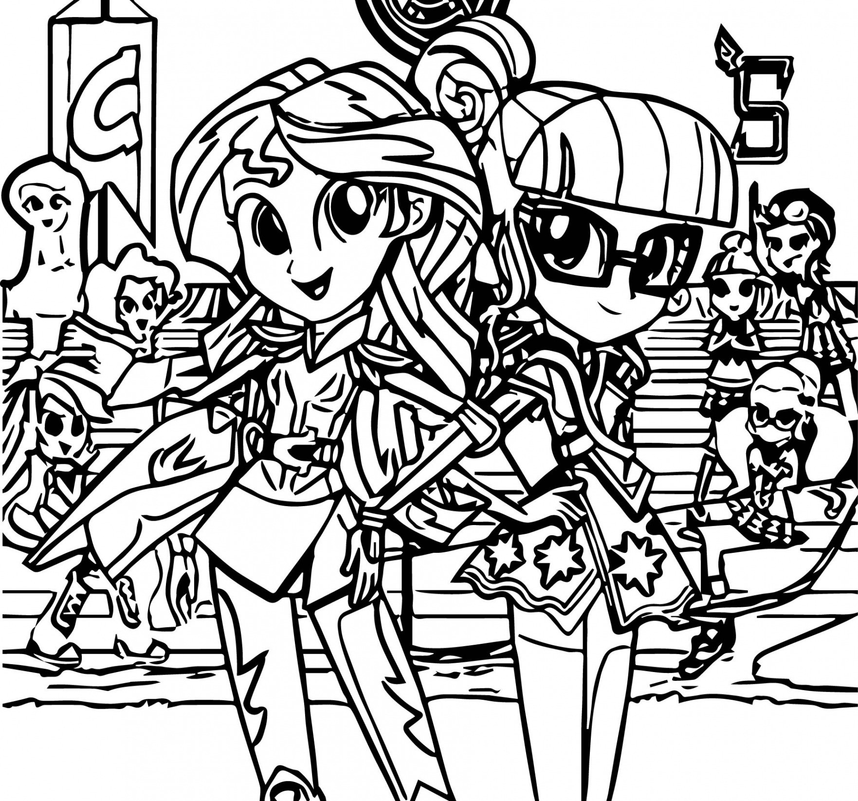 equestria girls rainbow rocks coloring pages