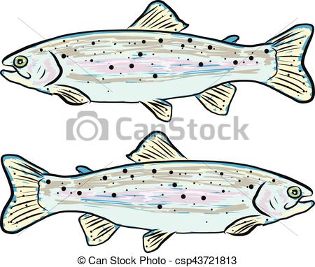 450x382 rainbowtroutsketch rainbow trout sketch - Rainbow Trout Drawing