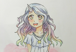 320x218 Here's A Rainbow Unicorn Girl Requested - Rainbow Unicorn Drawing