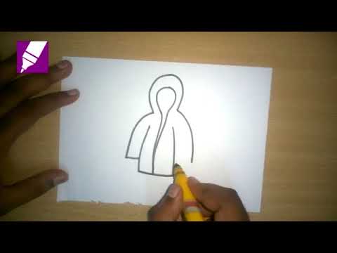 480x360 How To Draw A Raincoat Easy Step - Raincoat Drawing