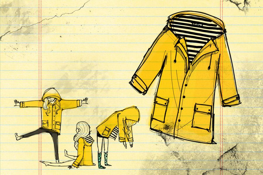 900x600 Raincoat - Raincoat Drawing
