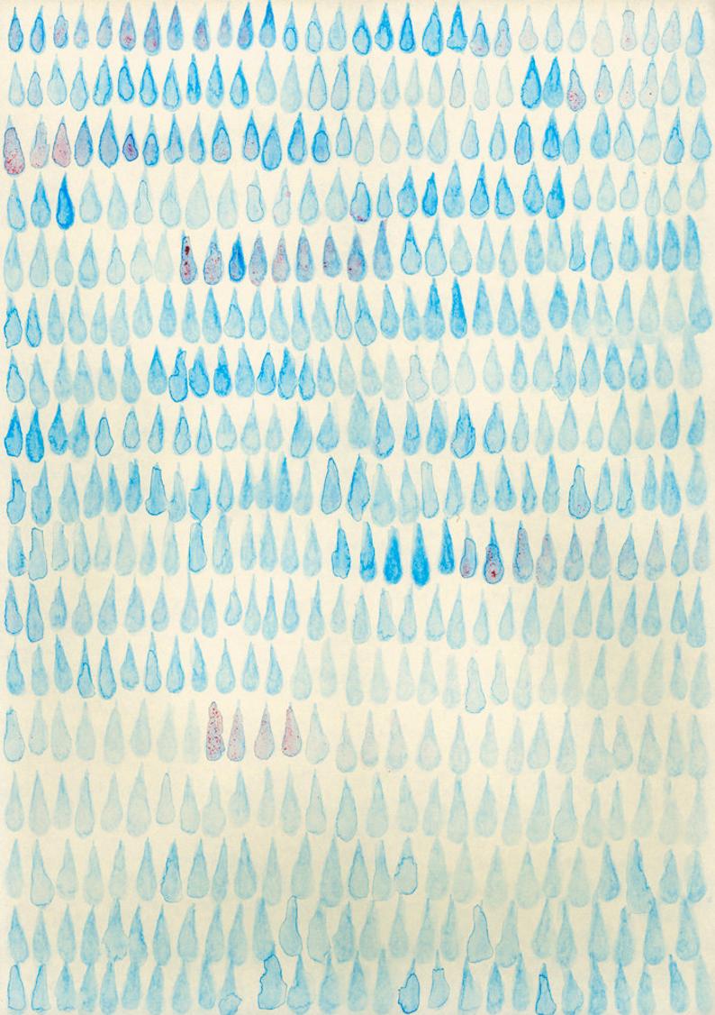 794x1126 Raindrop Drawing Fine Art Print From Original Watercolor Etsy - Raindrop Drawing