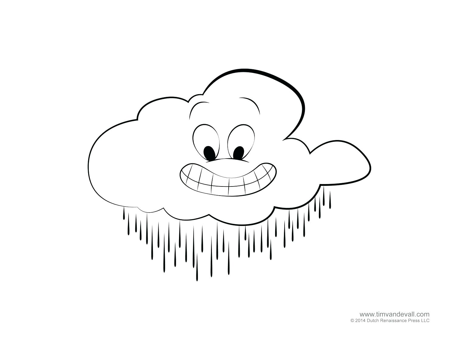 1500x1159 template printable cloud template stunning weather coloring pages - Raindrop Drawing