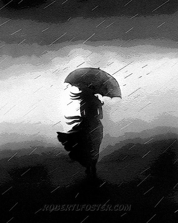 570x714 Rainstorm Rainy Days Nights Art, Rain Art, Rain - Rainstorm Drawing